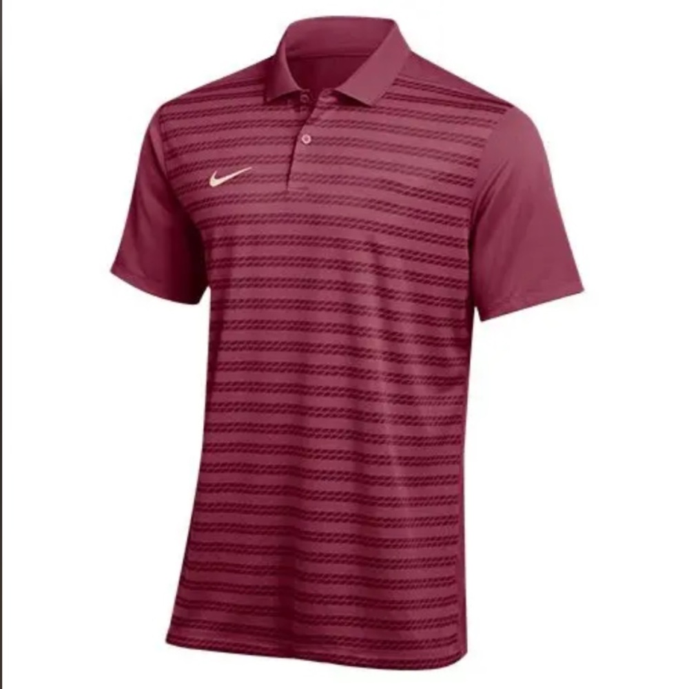 Nike Men's Dri-FIT Coach Victory Polo Maroon